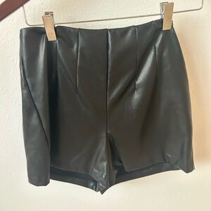 Leather shorts
